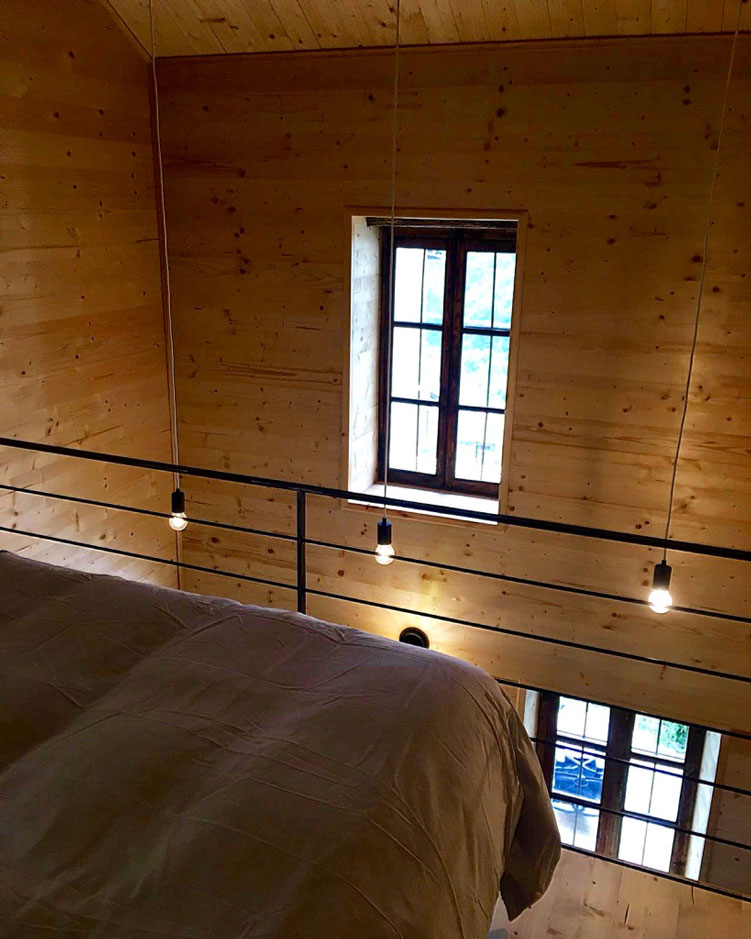 Work in progress, empty cabin.
